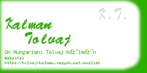 kalman tolvaj business card